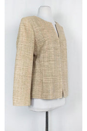 Current Boutique-Akris - Pink & Beige Tweed Blazer Sz 12