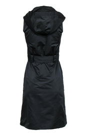 Current Boutique-Akris Punto - Black Hooded Dress w/ Belt Sz 4