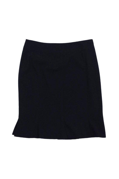 Current Boutique-Akris Punto - Black Pleated Hemline Skirt Sz 8