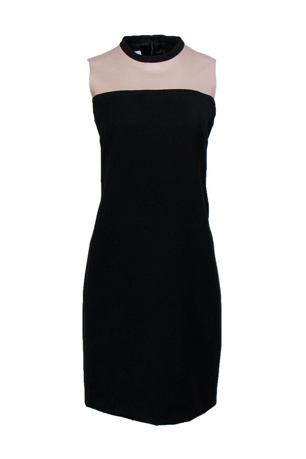 Current Boutique-Akris Punto - Black & Tan Color Blocked Cocktail Dress Sz 8