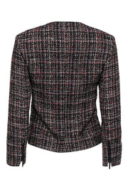 Current Boutique-Akris Punto - Black, White & Red Tweed Zip-Up Jacket Sz 4