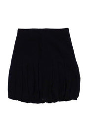 Current Boutique-Akris Punto - Black Wool Bubble Hem Skirt Sz 10