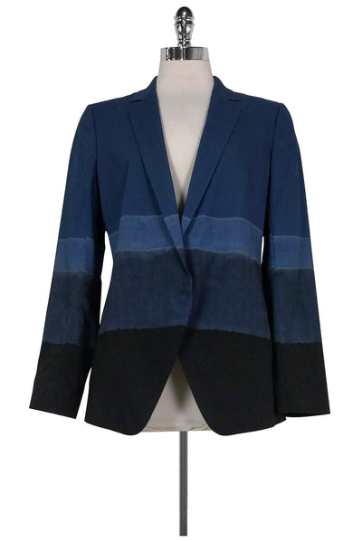 Current Boutique-Akris Punto - Blue Tye Dye Wool Blazer Sz 8