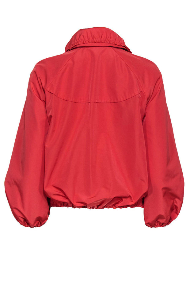 Current Boutique-Akris Punto - Coral Drawstring Button-Up Jacket Sz S