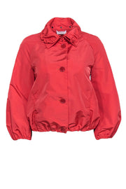 Current Boutique-Akris Punto - Coral Drawstring Button-Up Jacket Sz S