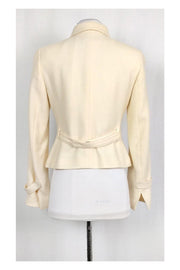 Current Boutique-Akris Punto - Cream Wool Ribbed Jacket Sz 6