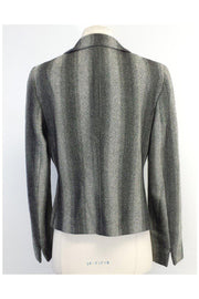Current Boutique-Akris Punto - Grey & Black Wool Tweed Jacket Sz 10