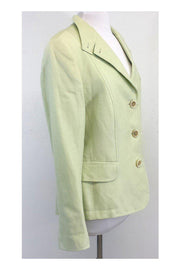 Current Boutique-Akris Punto - Light Lime Green Wool & Linen Jacket Sz 12