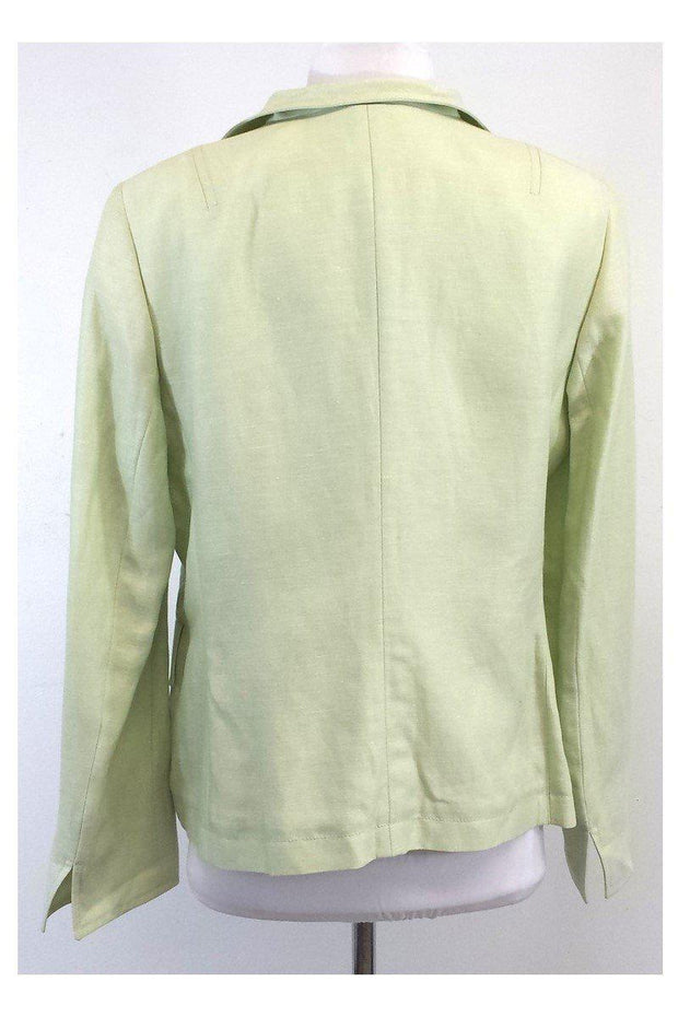 Current Boutique-Akris Punto - Light Lime Green Wool & Linen Jacket Sz 12