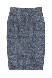 Current Boutique-Akris Punto - Navy & White Speckled Pencil Skirt Sz 6