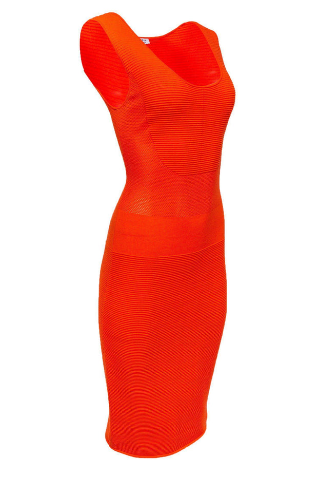 Current Boutique-Akris Punto - Orange Wool Bodycon Dress Sz 8