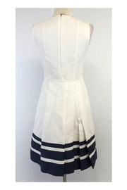 Current Boutique-Akris Punto - Sleeveless White & Navy Dress Sz 4