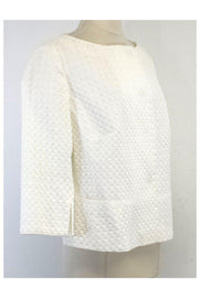 Current Boutique-Akris Punto - White Cotton Blend Jacket Sz L