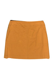 Current Boutique-Akris Punto - Yellow A-Line Miniskirt Sz 8