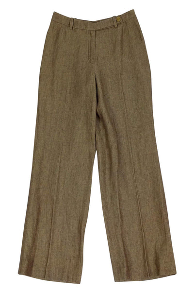 Current Boutique-Akris - Tan Linen Trousers Sz 6