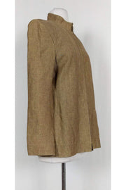 Current Boutique-Akris - Tan Linen Zip Up Jacket Sz 6