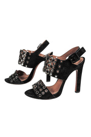Current Boutique-Alaia - Black Sandals w/ Grommets Sz 9.5