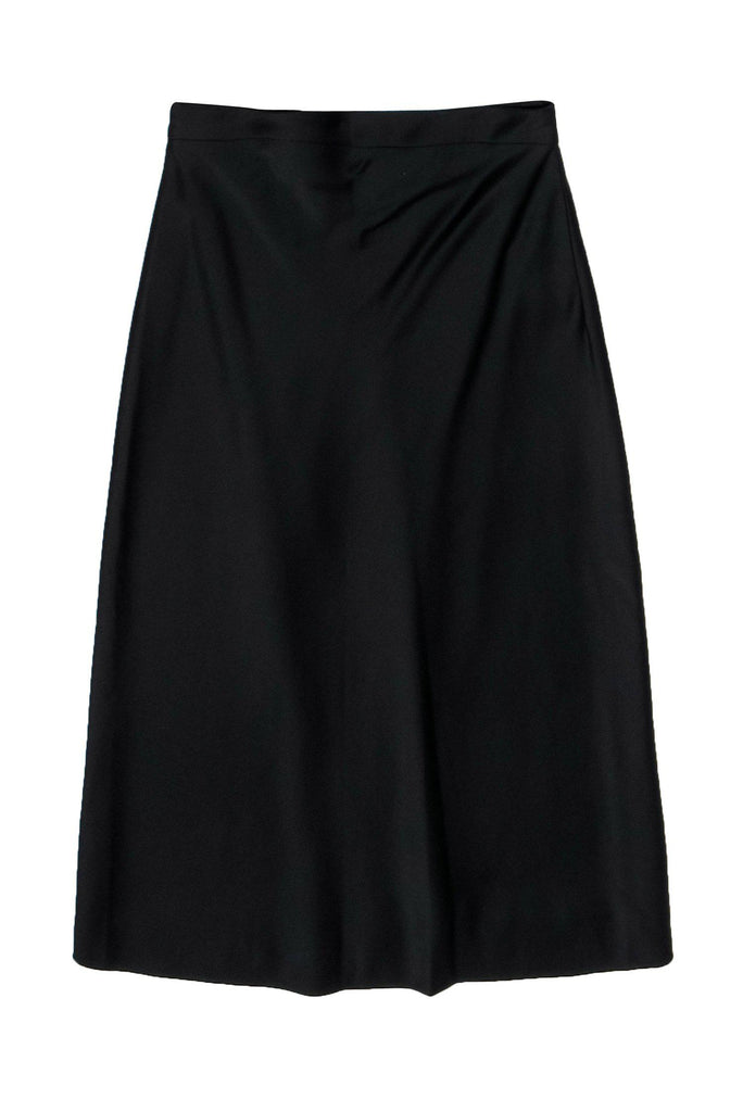 Alberta Ferretti - Black Satin Maxi Skirt Sz 6 – Current Boutique