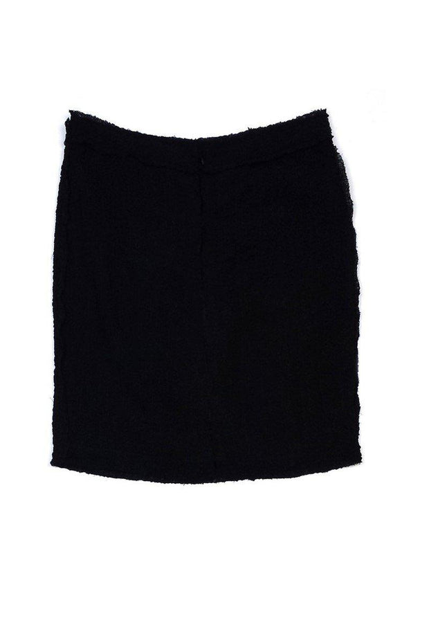 Current Boutique-Alberta Ferretti - Black Textured Skirt Sz 8