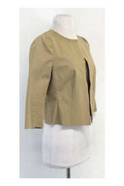 Current Boutique-Alberta Ferretti - Tan Cotton Jacket Sz 6