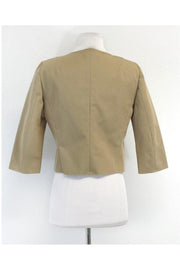 Current Boutique-Alberta Ferretti - Tan Cotton Jacket Sz 6