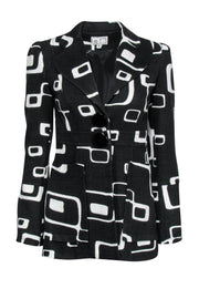 Current Boutique-Alberto Makali - Black & White Mod Patterned Coat Sz 2