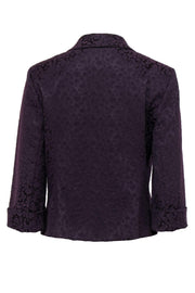 Current Boutique-Alberto Makali - Purple Leopard Print Open Blazer Sz M