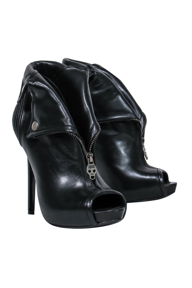 Alexander McQueen, Shoes, Alexander Mcqueen Skull Zipper High Heels