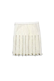 Current Boutique-Alexander McQueen - Cream Boucle Zip Skirt Sz S