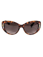 Current Boutique-Alexander McQueen - Rounded Cat-Eye Tortoise Shell Sunglasses