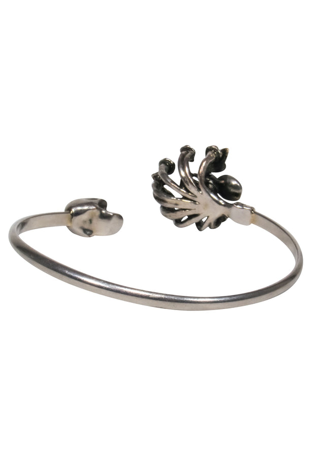 Current Boutique-Alexander McQueen - Silver Jeweled Skull Bangle