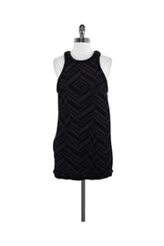 Current Boutique-Alexander Wang - Black & Grey Print Wool Sleeveless Dress Sz 4