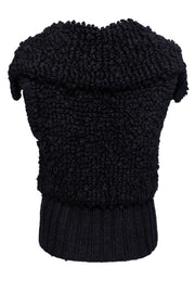 Current Boutique-Alexander Wang - Black Knit Wool Blend Vest Sz L
