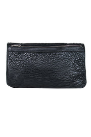 Current Boutique-Alexander Wang - Black Large Pebbled Leather Fold Over Clutch