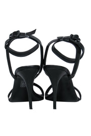 Current Boutique-Alexander Wang - Black Leather Ankle Strap Open Toe Pumps Sz