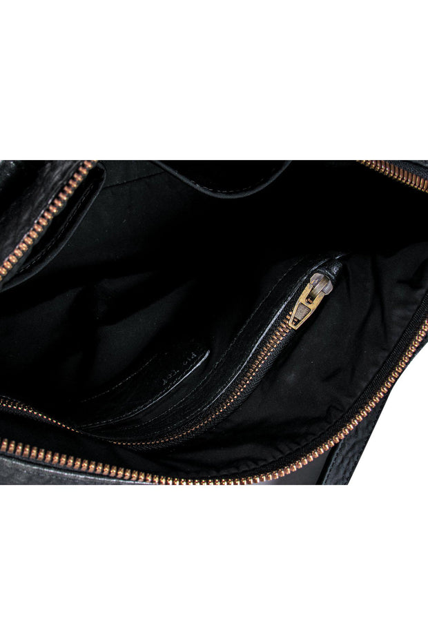 Current Boutique-Alexander Wang - Black Pebbled Leather Convertible Crossbody