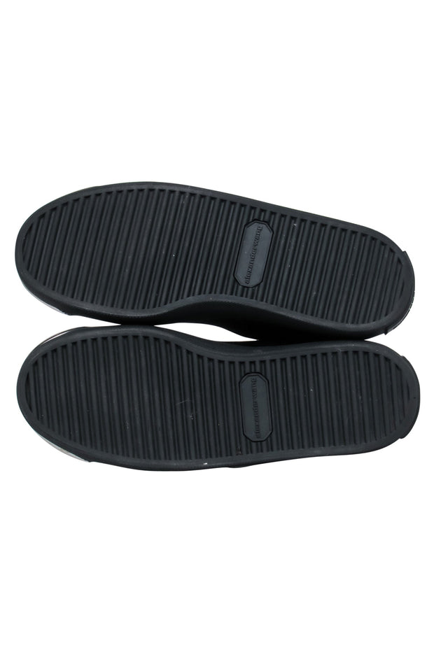 Current Boutique-Alexander Wang - Black Ribbed Knit Sock Sneaker w/ Logo Sz 7.0