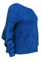 Current Boutique-Alexander Wang - Blue & Black Oversized Knit Sweater Sz M
