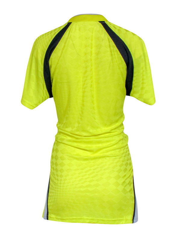 Current Boutique-Alexander Wang - Chartreuse & Black Short Sleeve Waist Tie Dress Sz XS