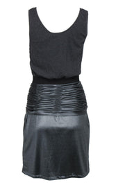 Current Boutique-Alexander Wang - Grey Dress w/ Metallic Ruched Skirt Sz 6