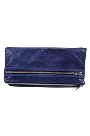 Current Boutique-Alexander Wang - Large Foldover Blue Leather Clutch