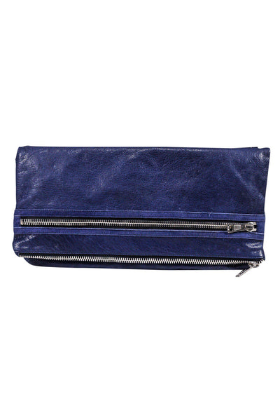 Current Boutique-Alexander Wang - Large Foldover Blue Leather Clutch