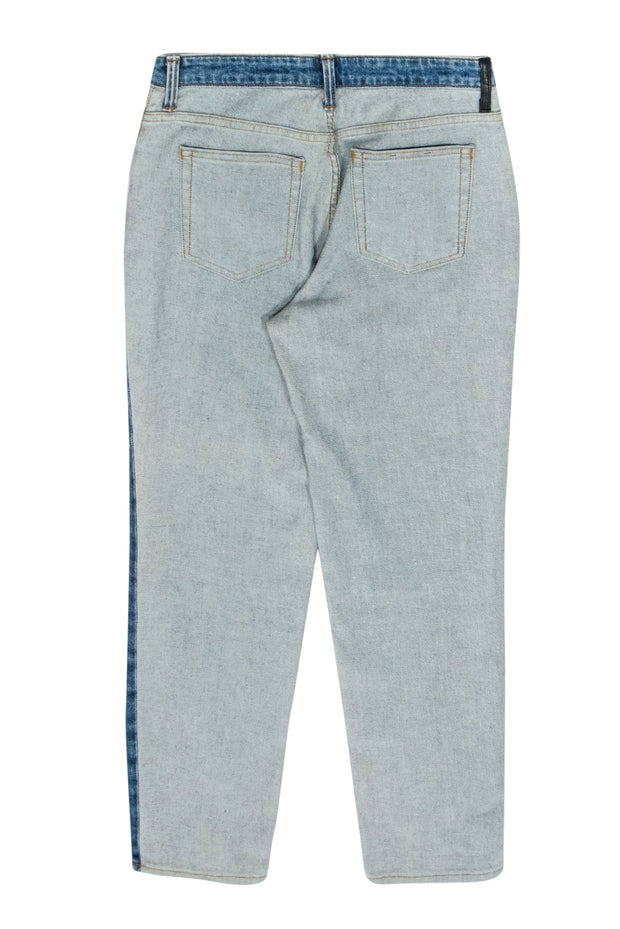 ALEXANDER WANG Leather-paneled low-rise jeans | NET-A-PORTER