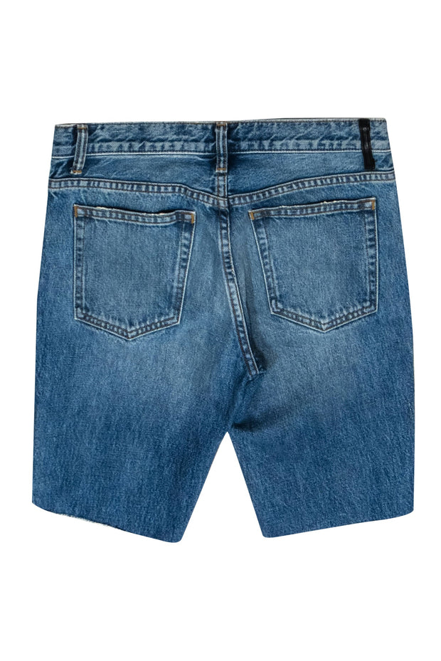 Current Boutique-Alexander Wang - Medium Wash Cutoff Denim Bermuda Shorts Sz 26