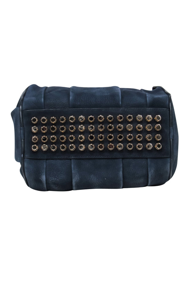 Current Boutique-Alexander Wang - 'Navy Nubuck Rockie' Handbag w/ Crossbody Strap