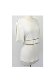 Current Boutique-Alexander Wang - Silk Crepe Illusion Blouse in Tusk Sz 10
