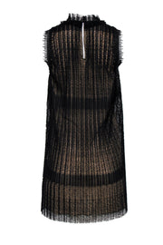 Current Boutique-Alexis - Black Pleated Lace Shift Dress Sz XS