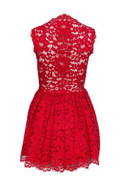 Current Boutique-Alexis - Red Lace Fit & Flare Dress Sz XS
