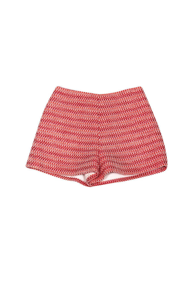 Current Boutique-Alexis - Red & White Woven Shorts Sz S