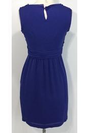 Current Boutique-Ali Ro - Blue & Black Silk Applique Dress Sz 0